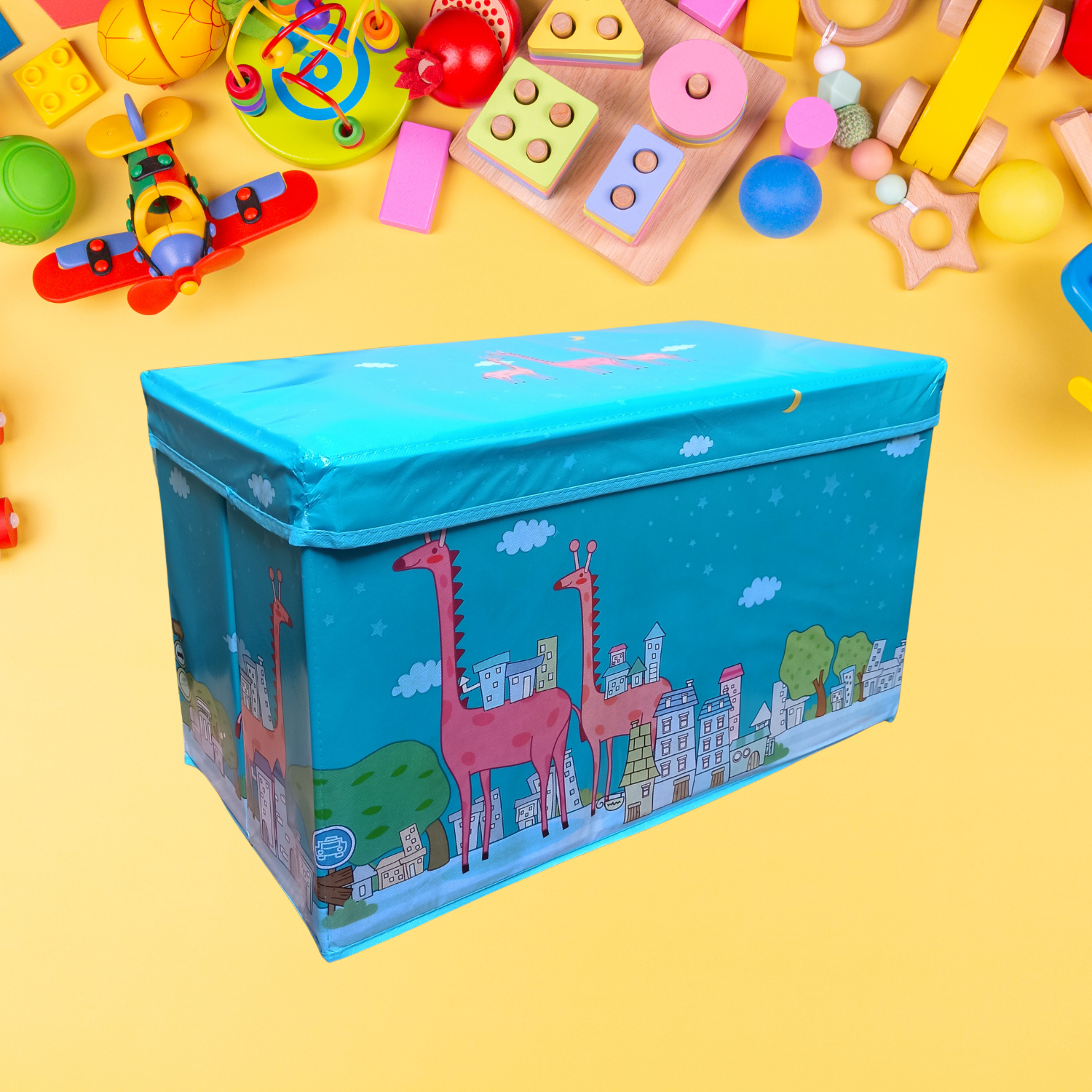 Caja Puff Organizador De Juguetes Para Niños