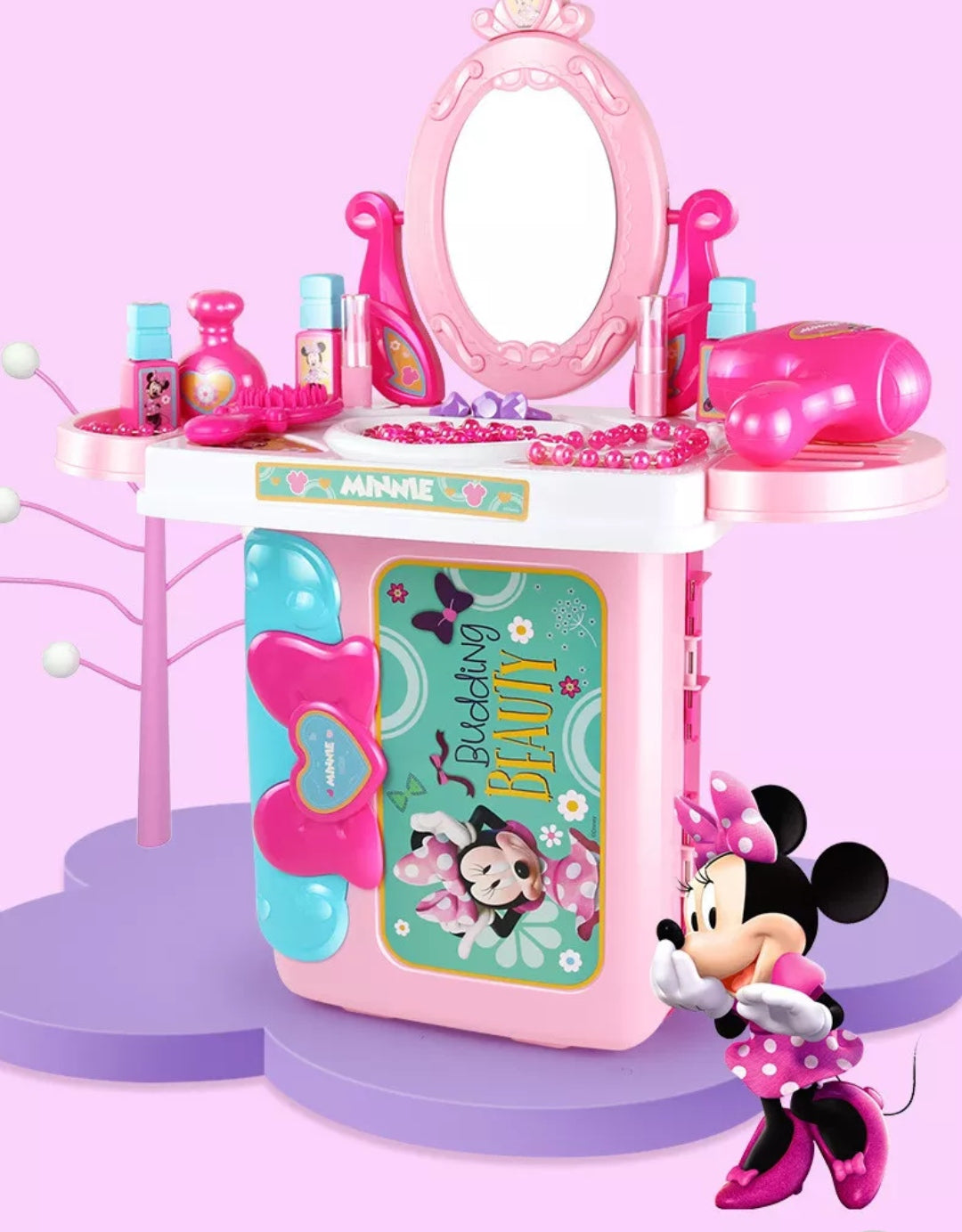 Set 3 en 1 Minnie Belleza Maleta